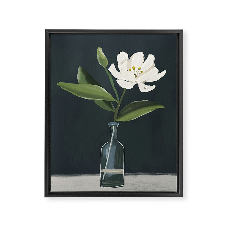 A flower in a vase Framed Canvas Print Gallery Image 6