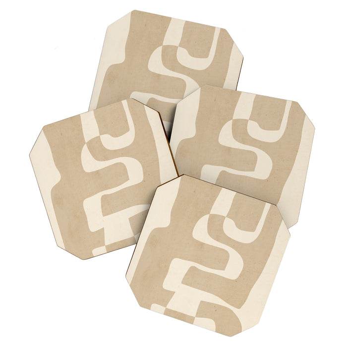 Abstract Art 55/beige 2 Coaster Gallery Image 1