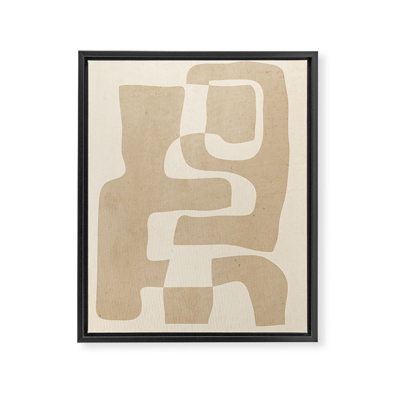 Abstract Art 55/beige 2 Framed Canvas Print Gallery Image 6