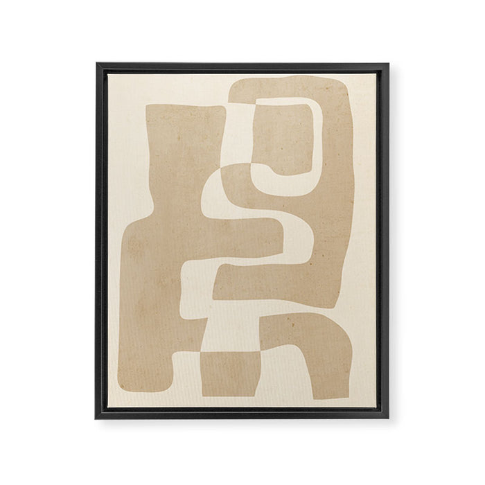 Abstract Art 55/beige 2 Framed Canvas Print Gallery Image 1