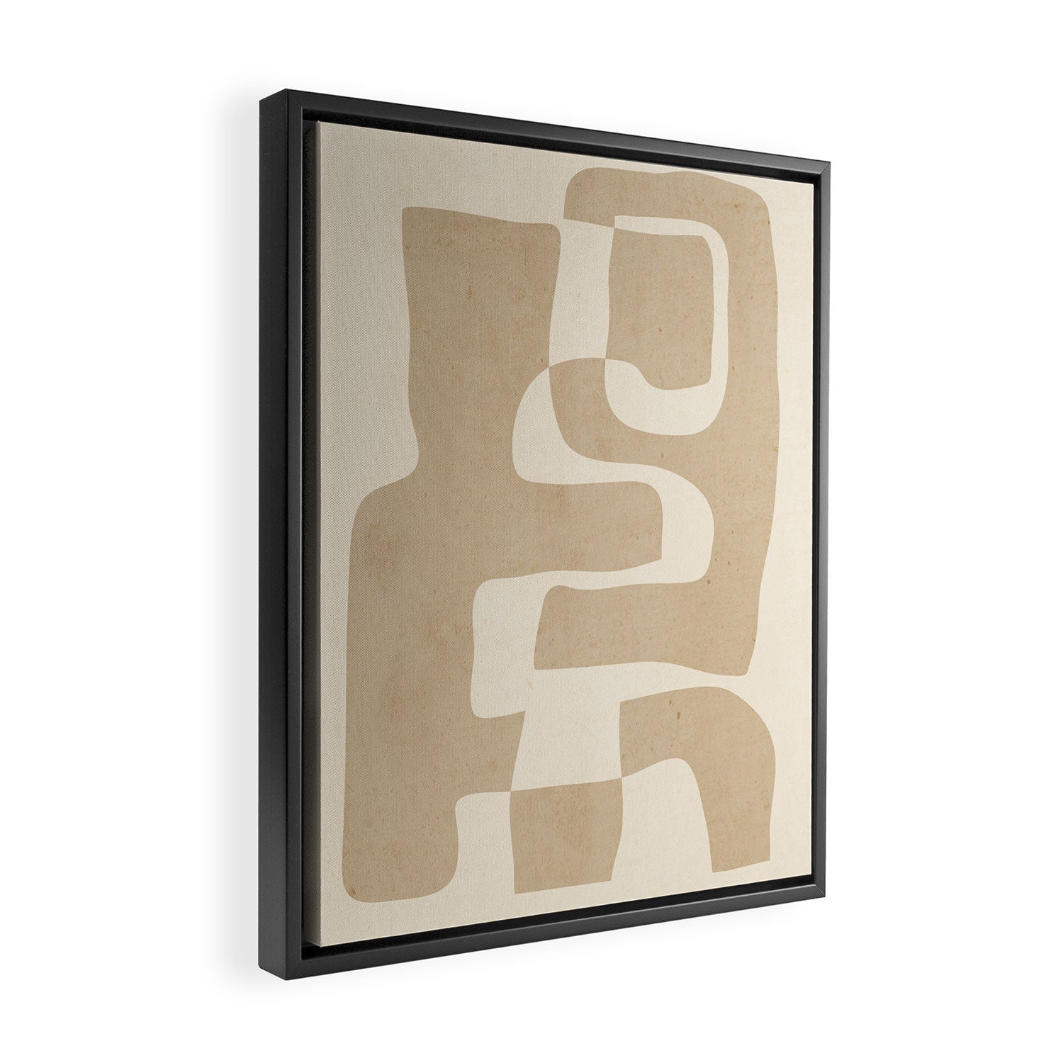 Abstract Art 55/beige 2 Framed Canvas Print Gallery Image 2