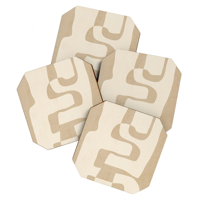 Abstract Art 55/beige Coaster Gallery Image 1