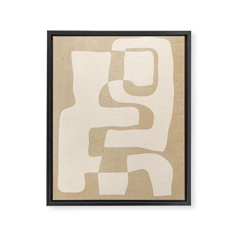 Abstract Art 55/beige Framed Canvas Print Gallery Image 6