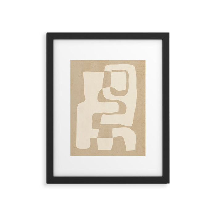 Abstract Art 55/beige Framed Art Print Gallery Image 1