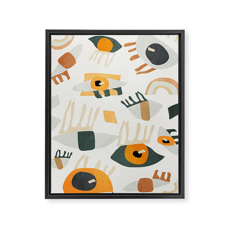 Abstract Art Eyes Framed Canvas Print Gallery Image 6