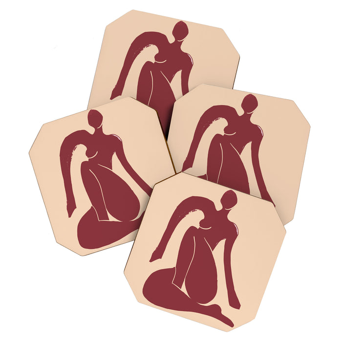 Abstract Art Female Figure 30 Coaster Gallery Image 1