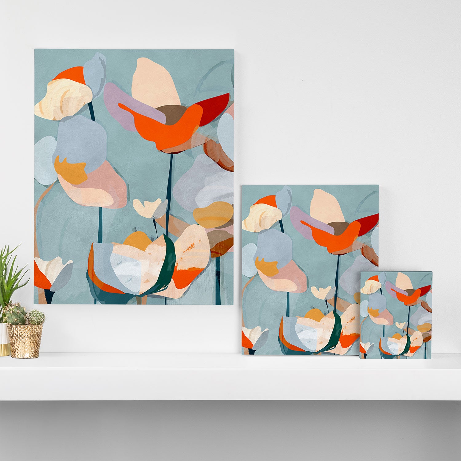 Layered Bloom Canvas Print Gallery Image 3