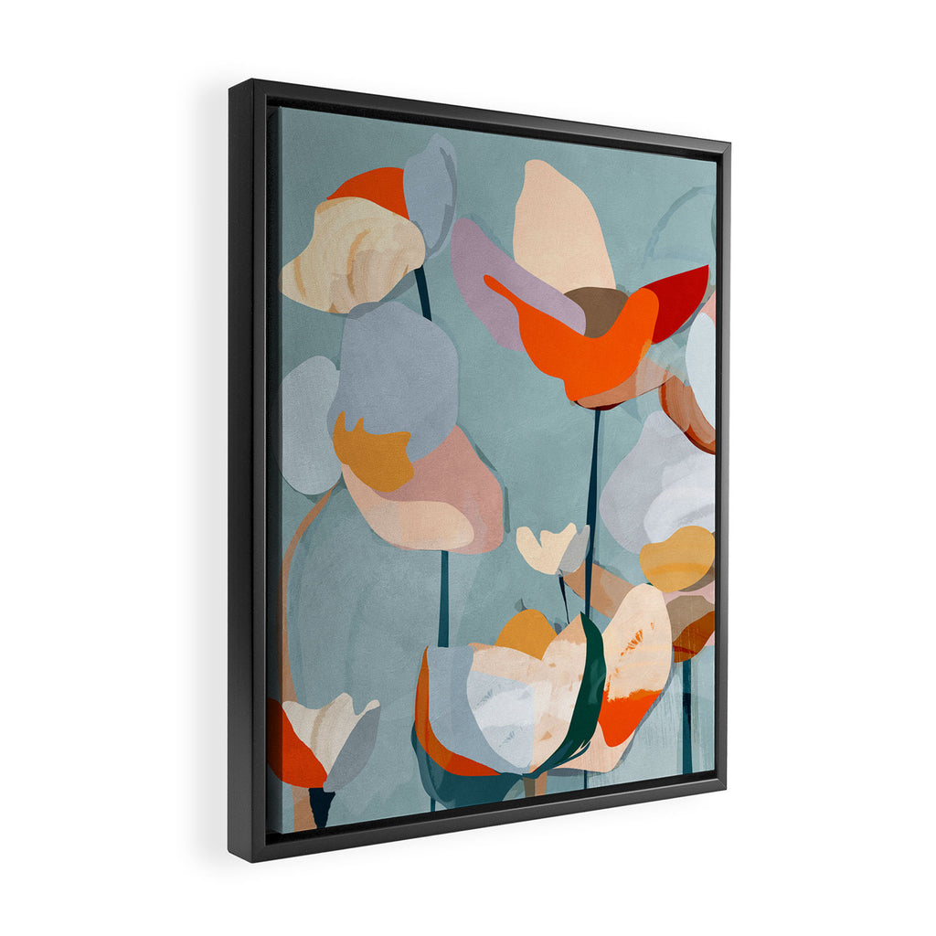 Layered Bloom Framed Canvas Print Gallery Image 2