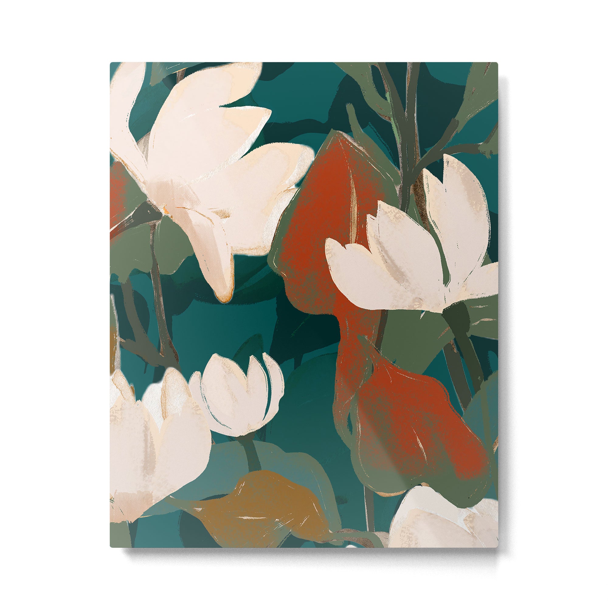 Abstract Art Garden Flowers Metal Print Gallery Image 4