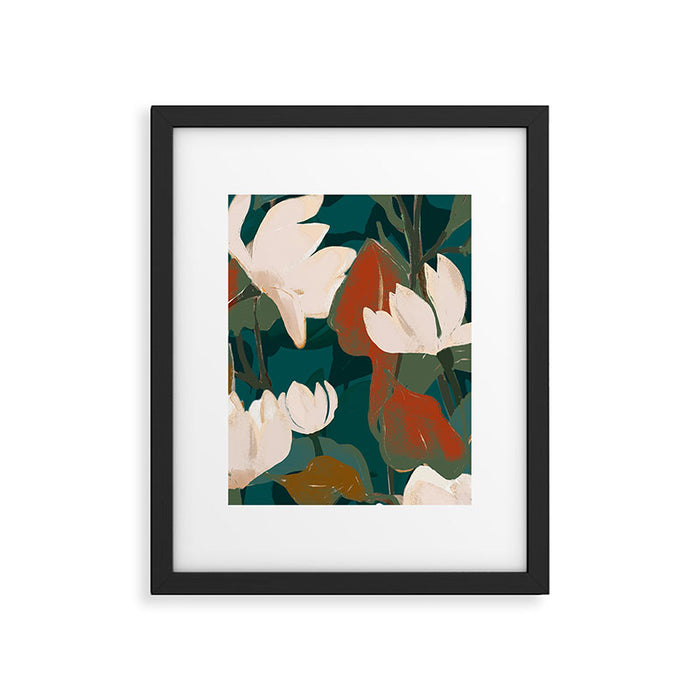 Abstract Art Garden Flowers Framed Art Print Gallery Image 1