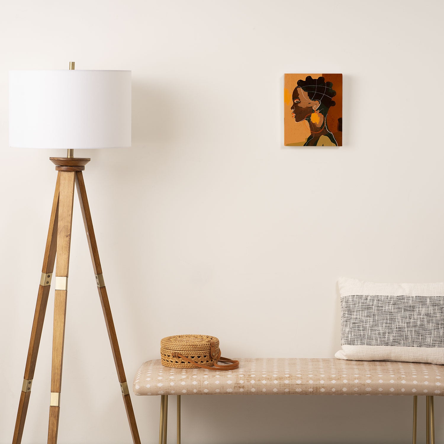Abstract Art Girl Portrait Canvas Print Gallery Image 2