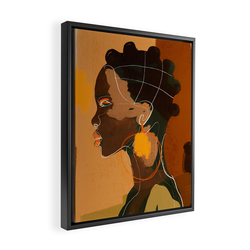 Abstract Art Girl Portrait Framed Canvas Print Gallery Image 2