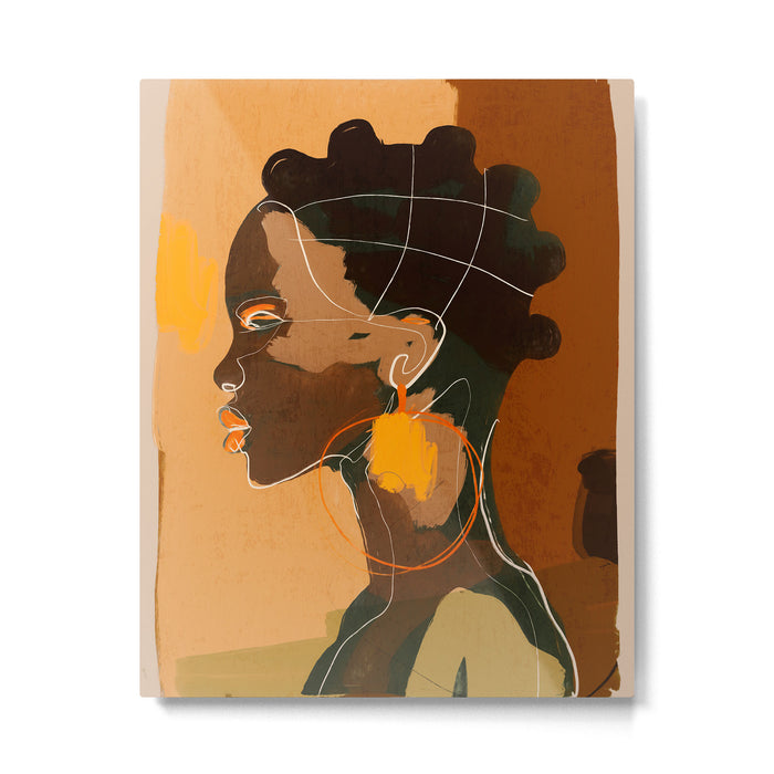 Abstract Art Girl Portrait Metal Print Gallery Image 1