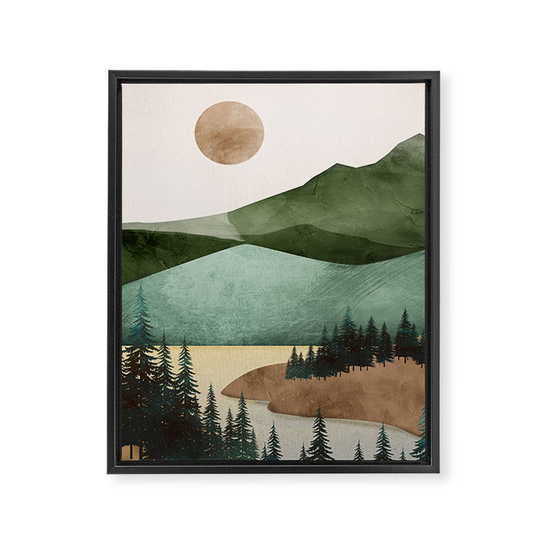 Abstract Art Landscape 16 Framed Canvas Print Gallery Image 6