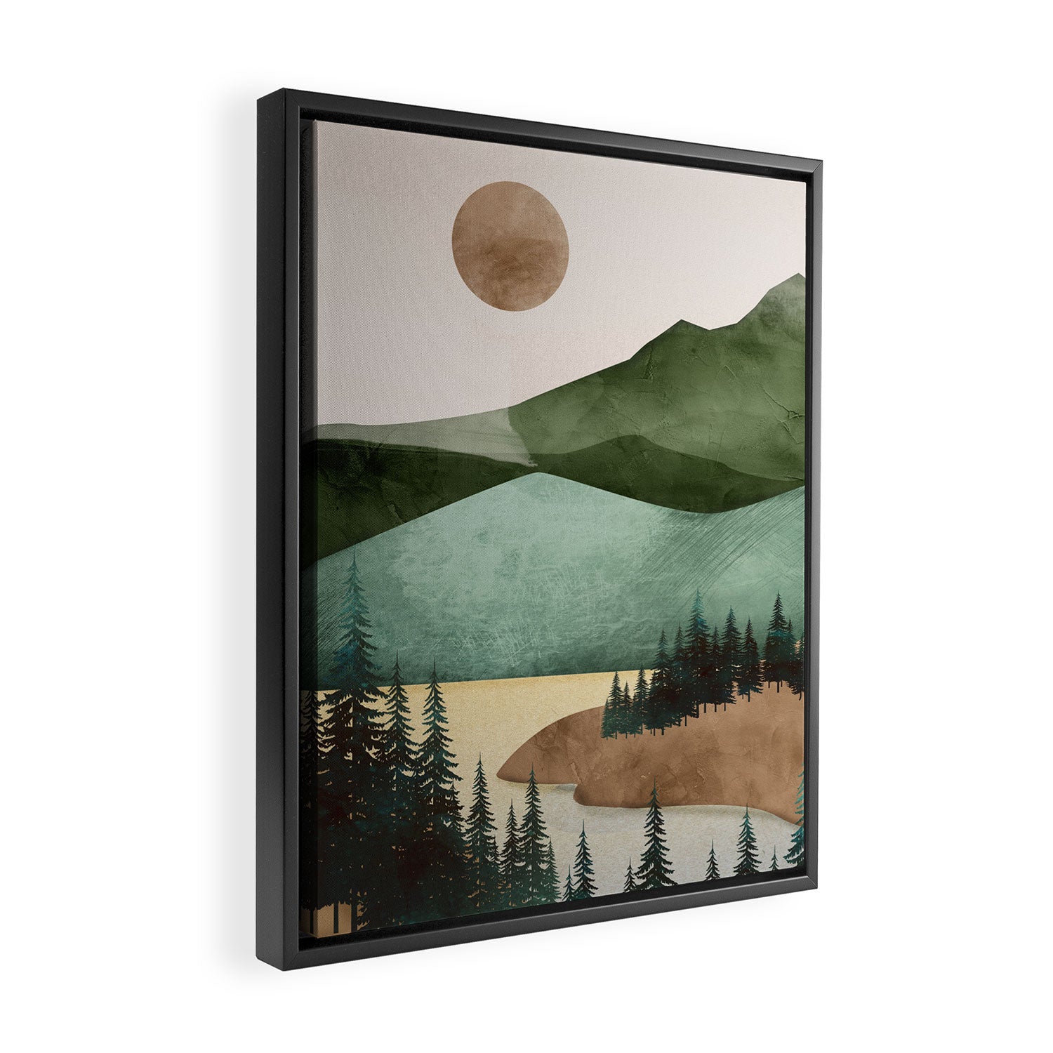 Abstract Art Landscape 16 Framed Canvas Print Gallery Image 2