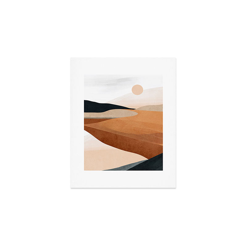 Abstract Art Landscape 41 Terracotta Art Print Gallery Image 1