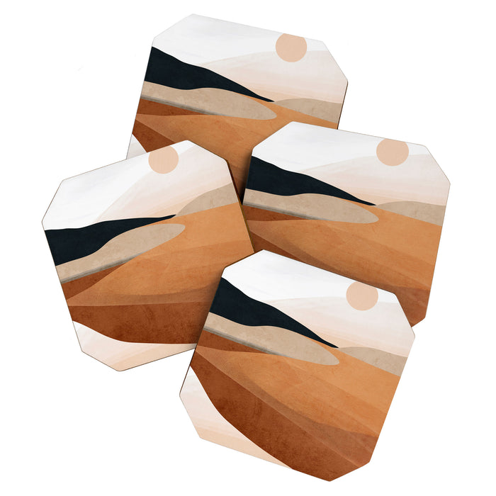 Abstract Art Landscape 41 Terracotta Coaster Gallery Image 1
