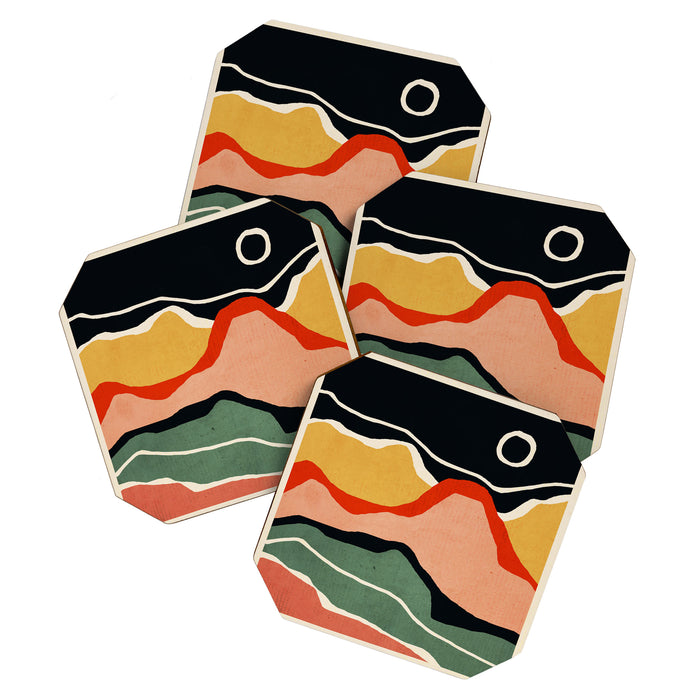 Abstract Art Landscape 48 Coaster Gallery Image 1