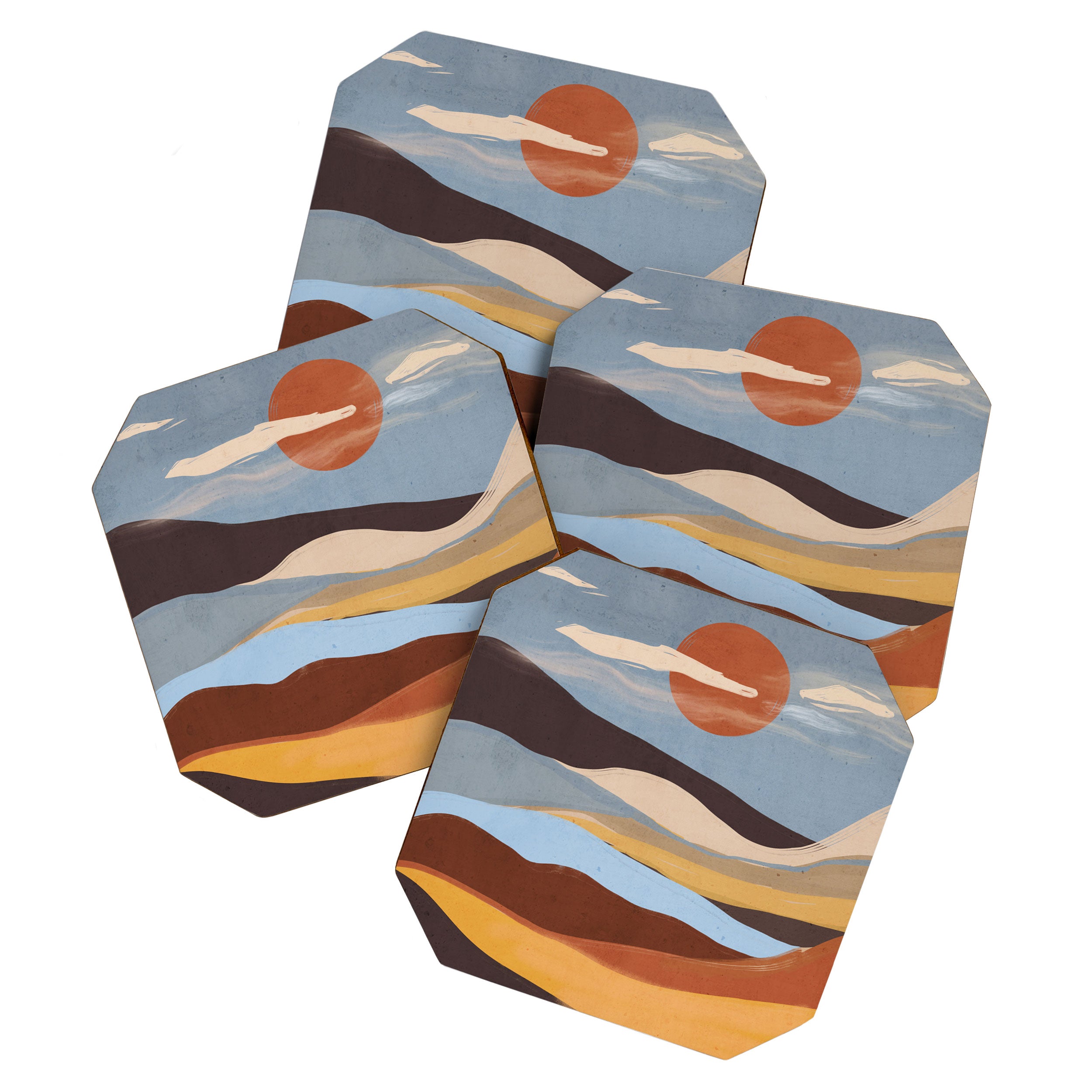 Abstract Art Landscape 63 Coaster Gallery Image 1