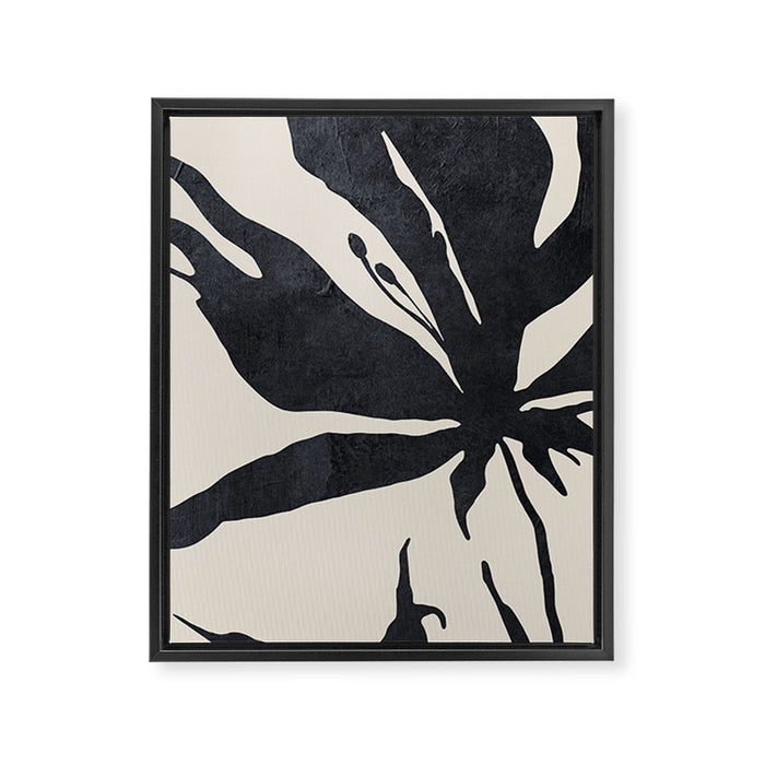 Abstract Art Minimal Flower Framed Canvas Print Gallery Image 1