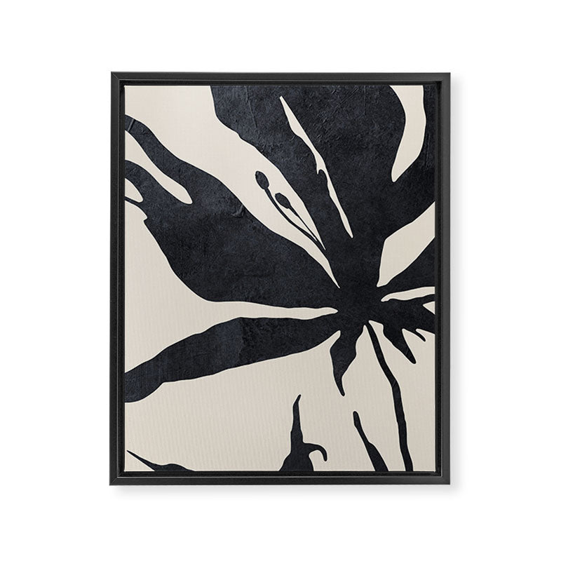 Abstract Art Minimal Flower Framed Canvas Print Gallery Image 8