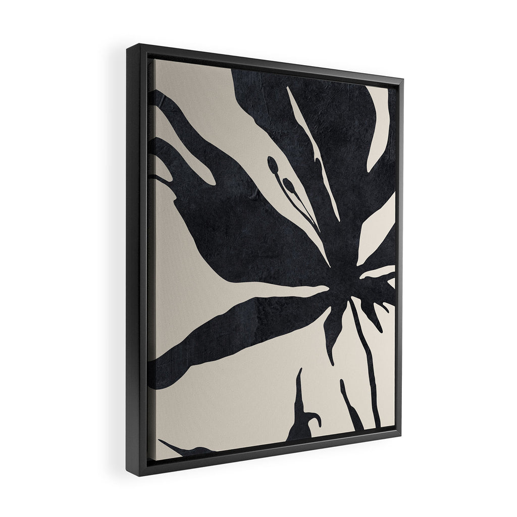 Abstract Art Minimal Flower Framed Canvas Print Gallery Image 2