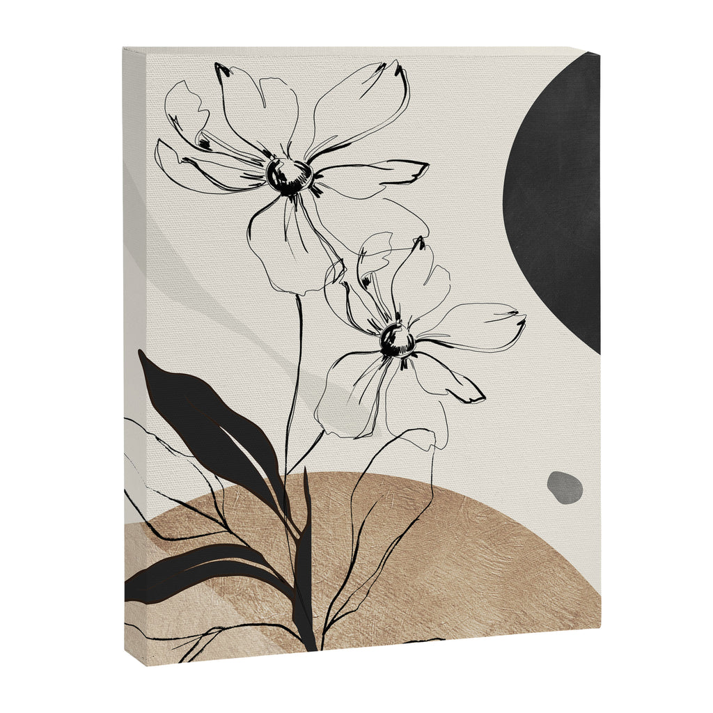 Abstract Art Minimal Flowers 3 Canvas Print Gallery Image 6