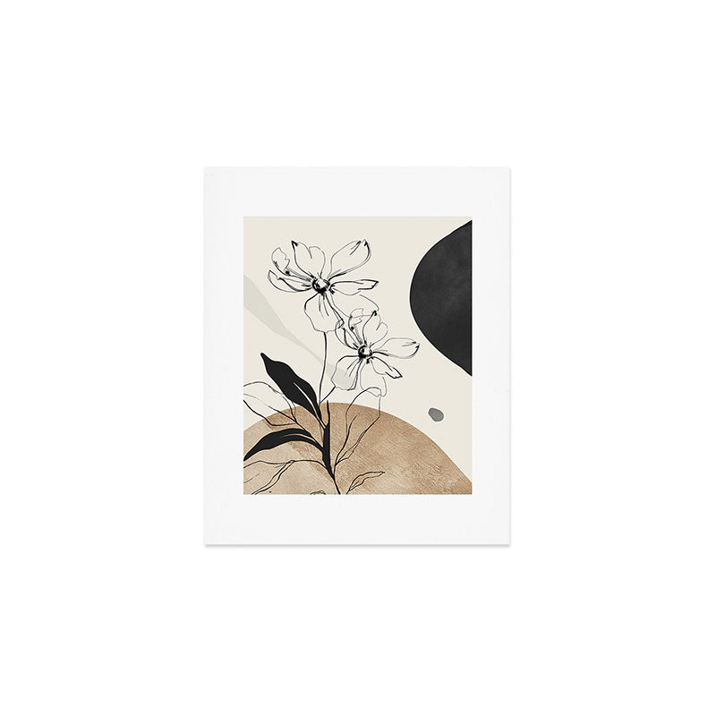 Abstract Art Minimal Flowers 3 Art Print Gallery Image 1
