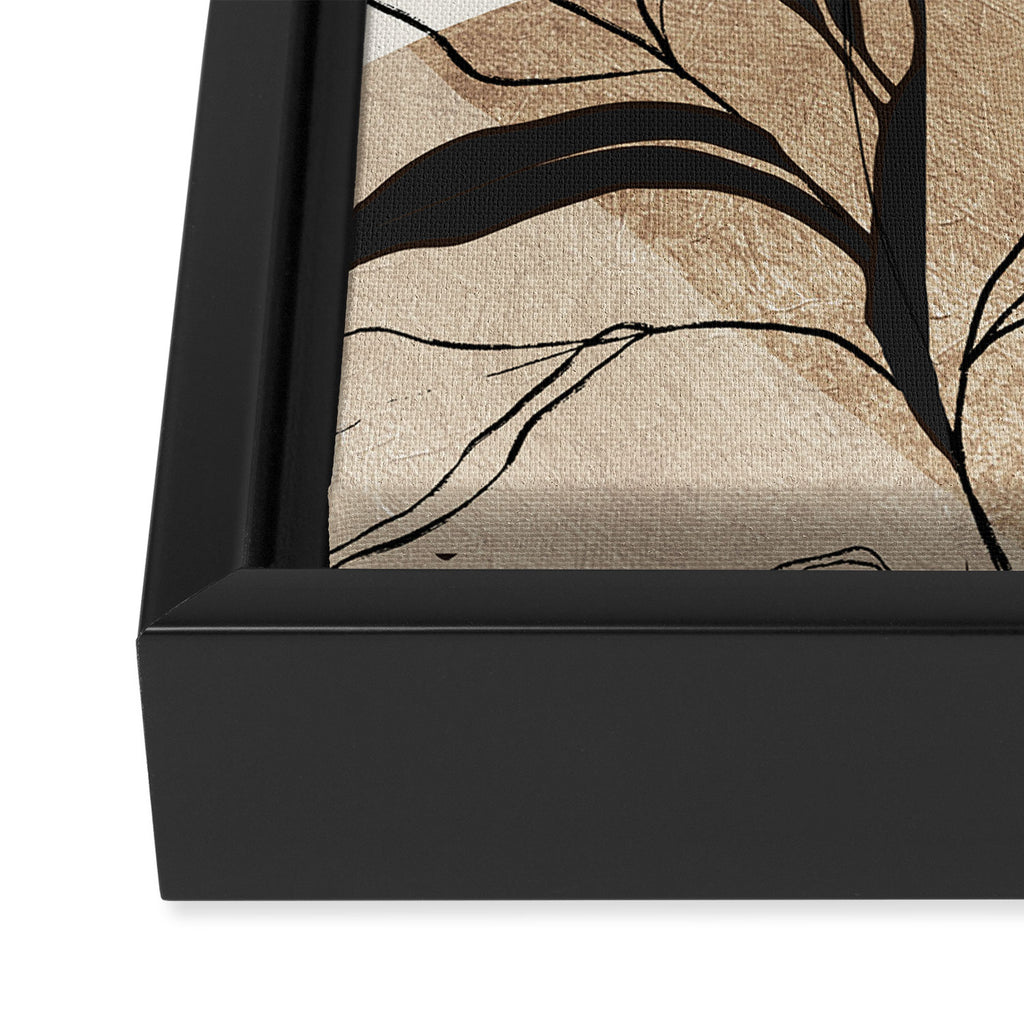 Abstract Art Minimal Flowers 3 Framed Canvas Print Gallery Image 3