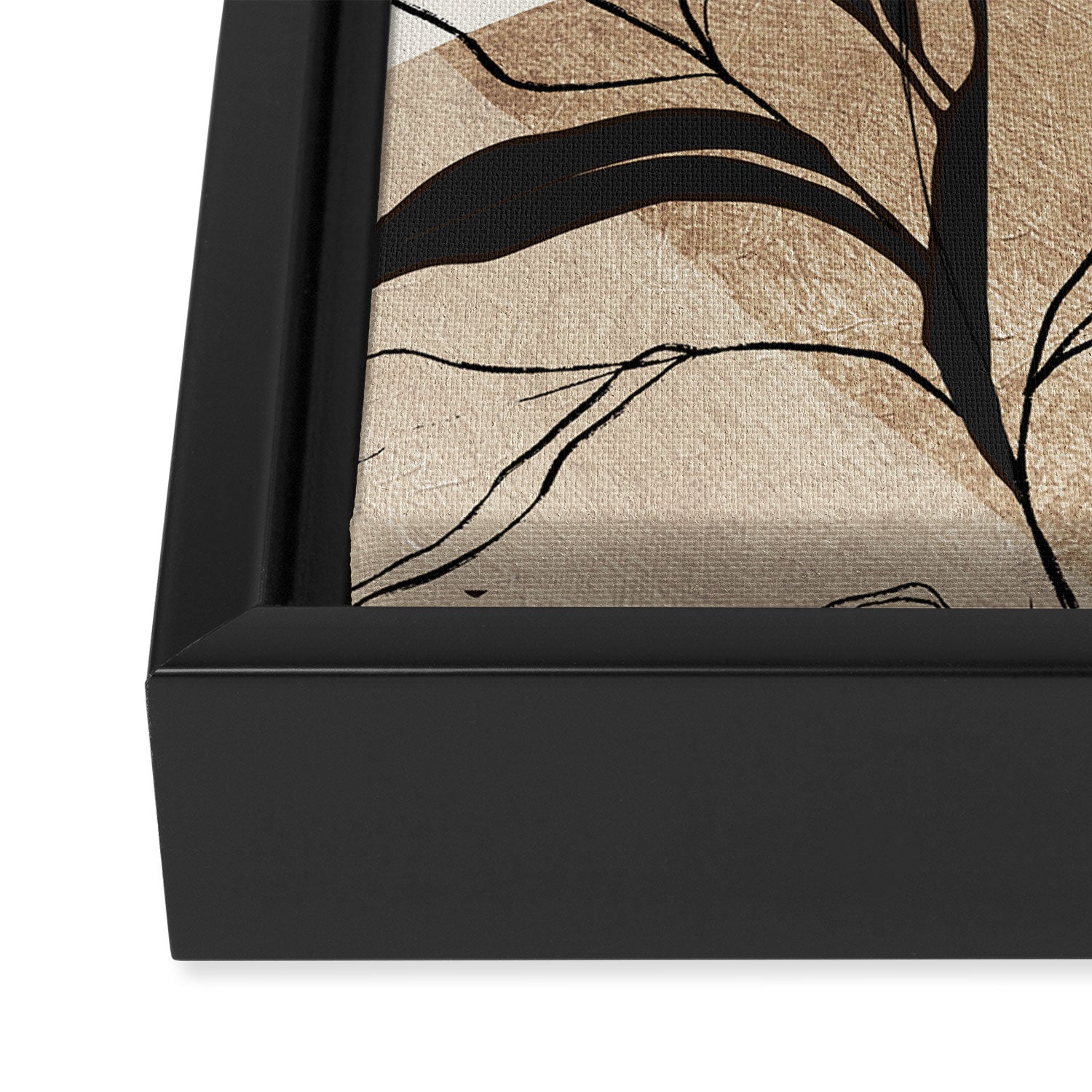 Abstract Art Minimal Flowers 3 Framed Canvas Print Gallery Image 3