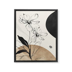 Abstract Art Minimal Flowers 3 Framed Canvas Print Gallery Image 6