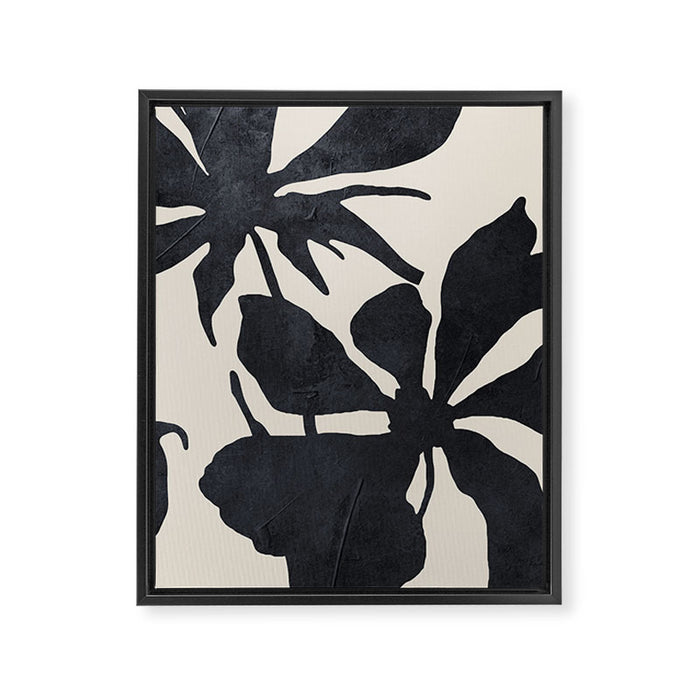 Abstract Art Minimal Flowers 3 Framed Canvas Print Gallery Image 1