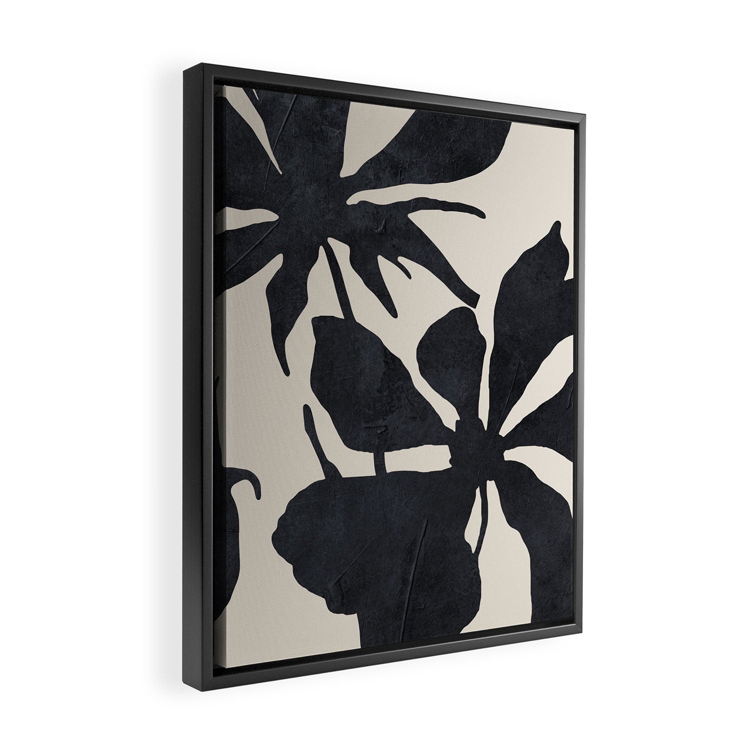 Abstract Art Minimal Flowers 3 Framed Canvas Print Gallery Image 2