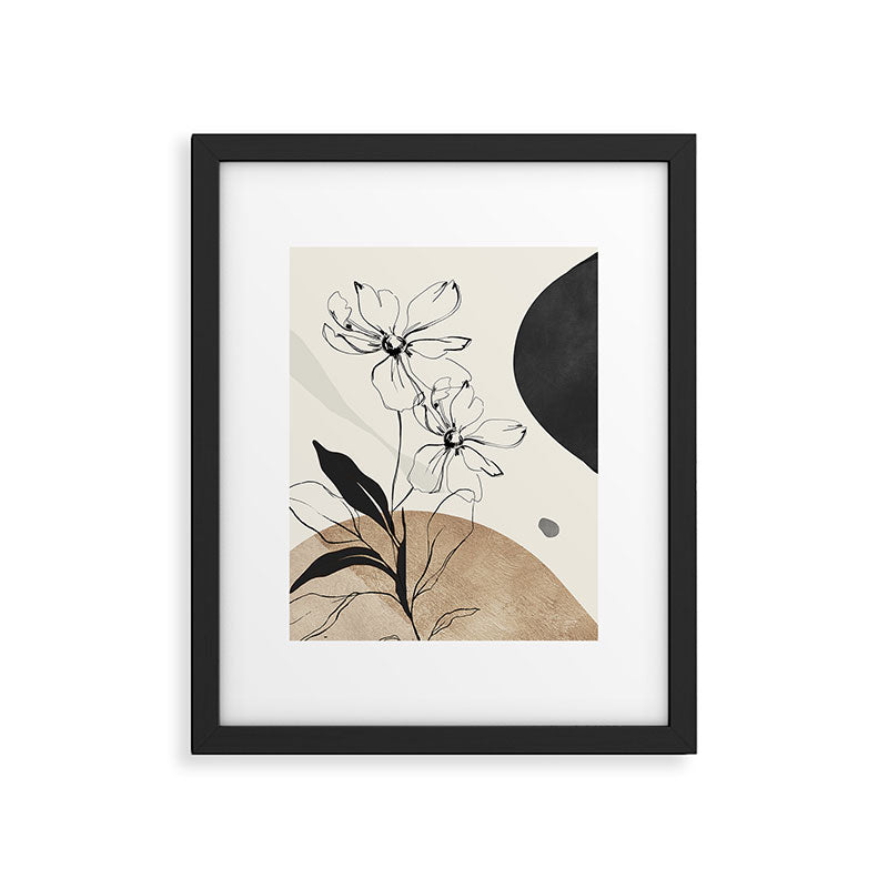Abstract Art Minimal Flowers 3 Framed Art Print Gallery Image 4