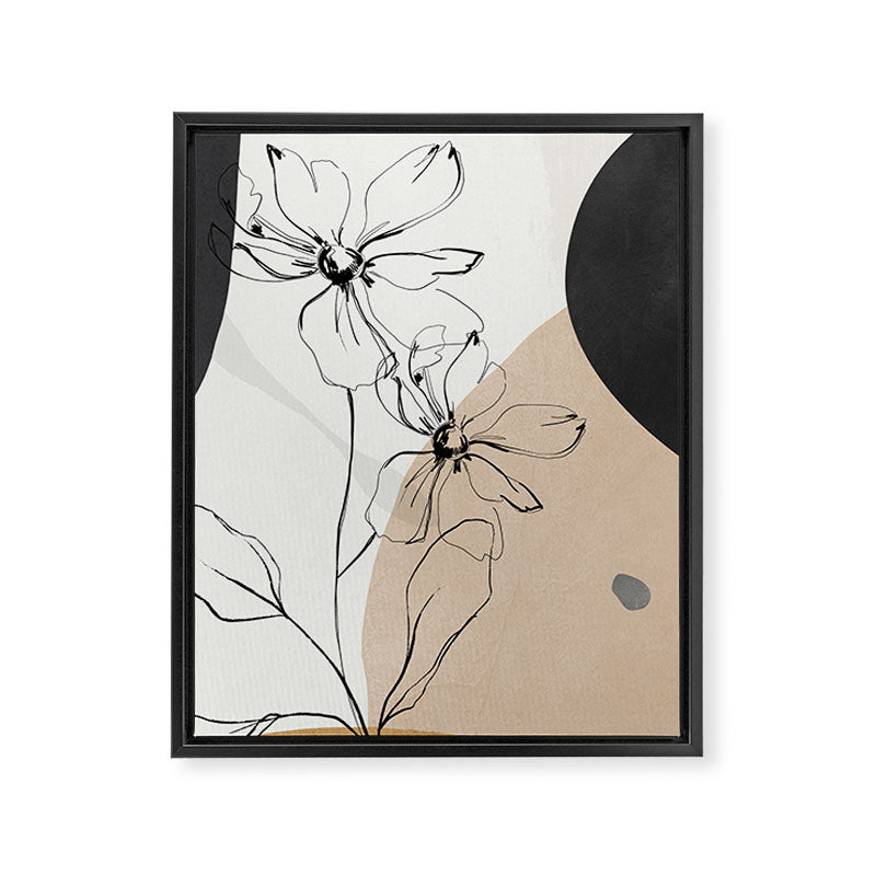 Abstract Art /Minimal Flowers Framed Canvas Print Gallery Image 6