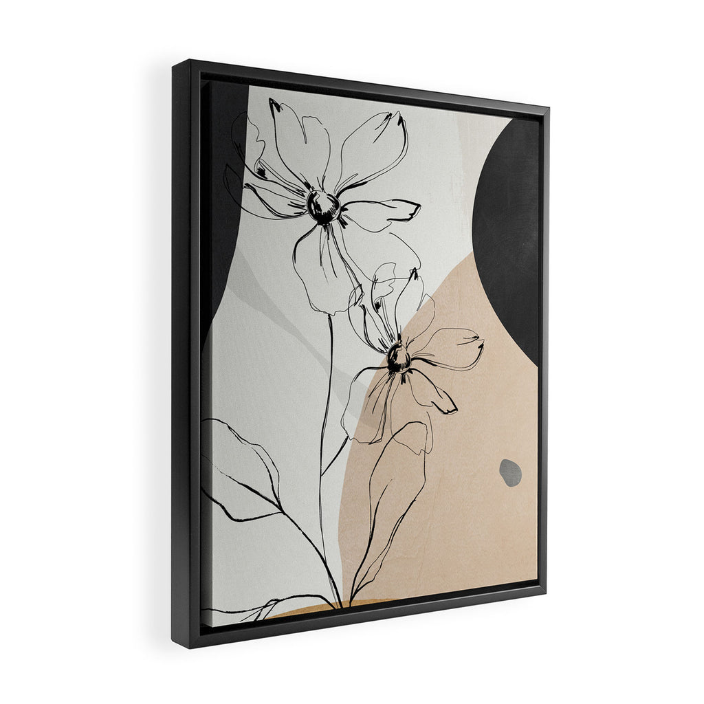 Abstract Art /Minimal Flowers Framed Canvas Print Gallery Image 2