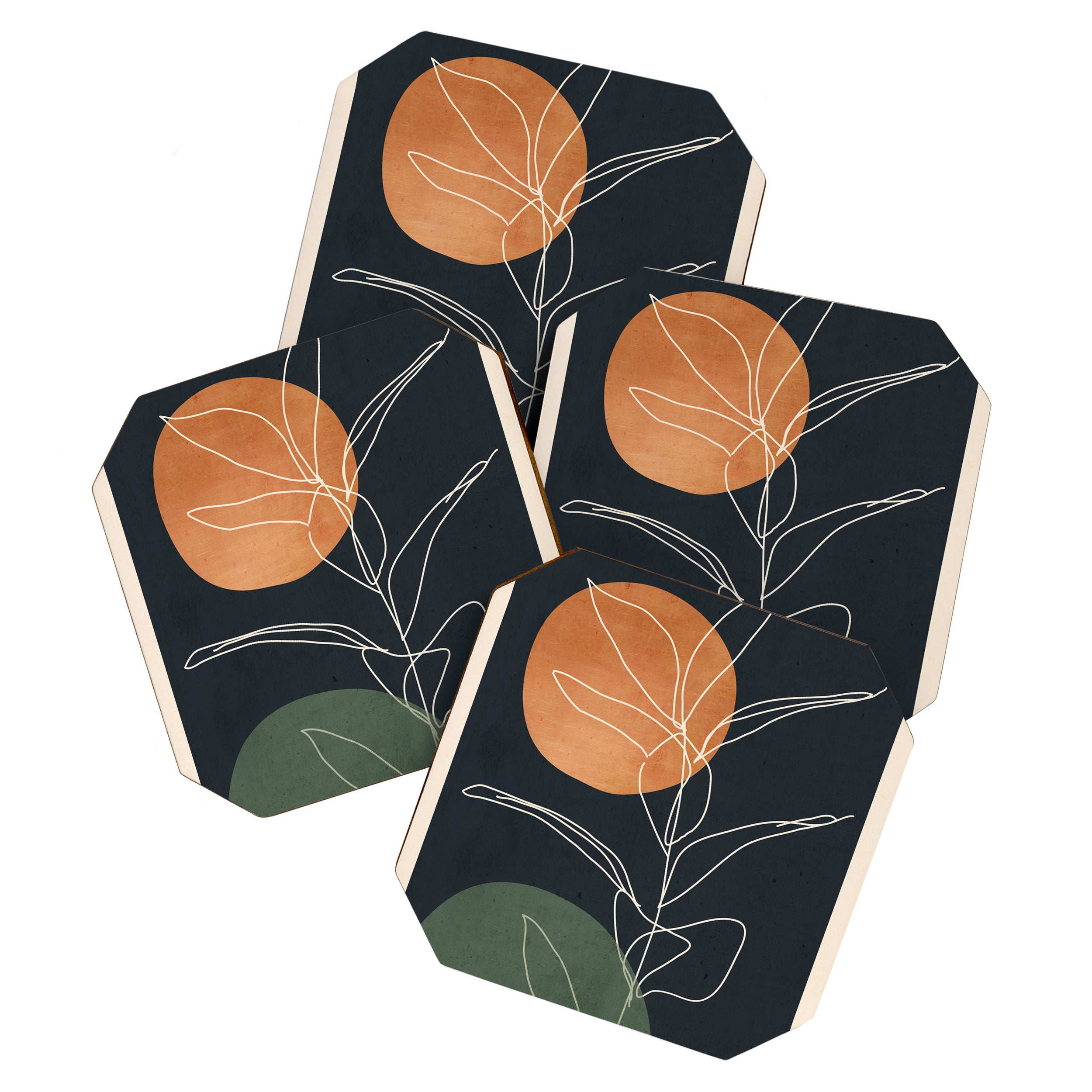 Abstract Art /Minimal Plant 102 Coaster Gallery Image 1