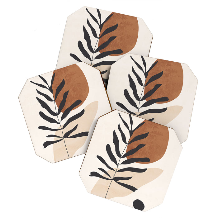 Abstract Art  Minimal Plant 12 Coaster Gallery Image 1