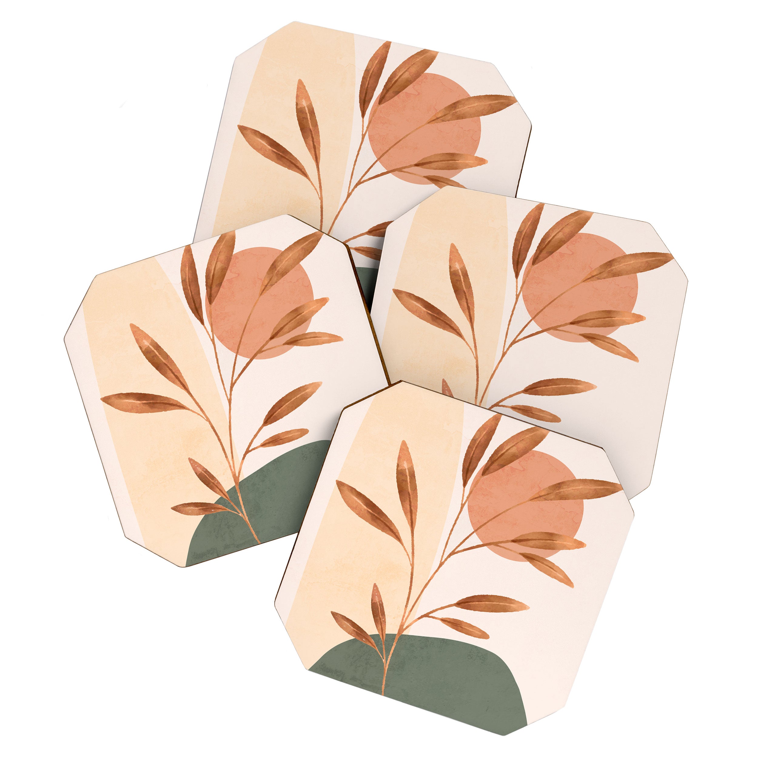 Abstract Art /Minimal Plant 15 Coaster Gallery Image 1