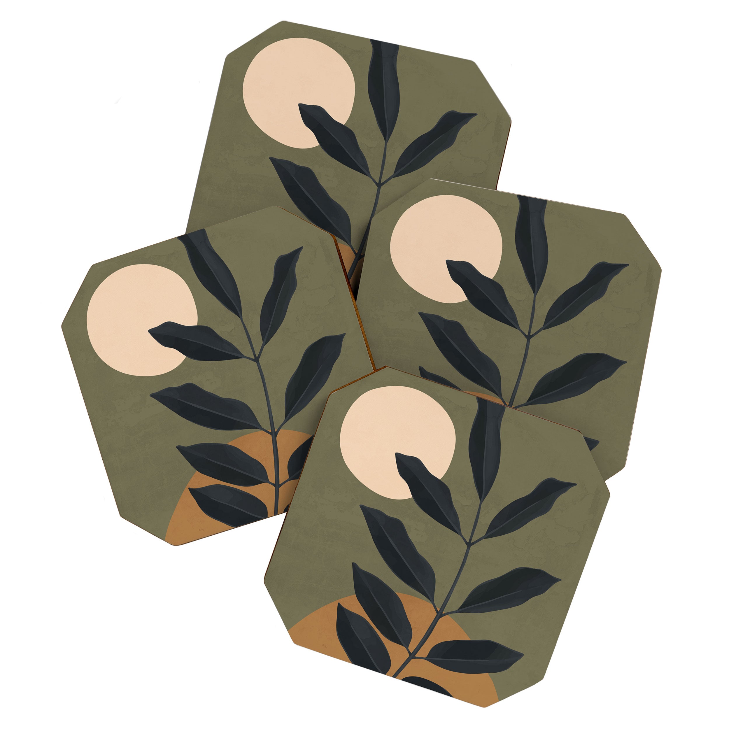 Abstract Art /Minimal Plant 40 Coaster Gallery Image 1