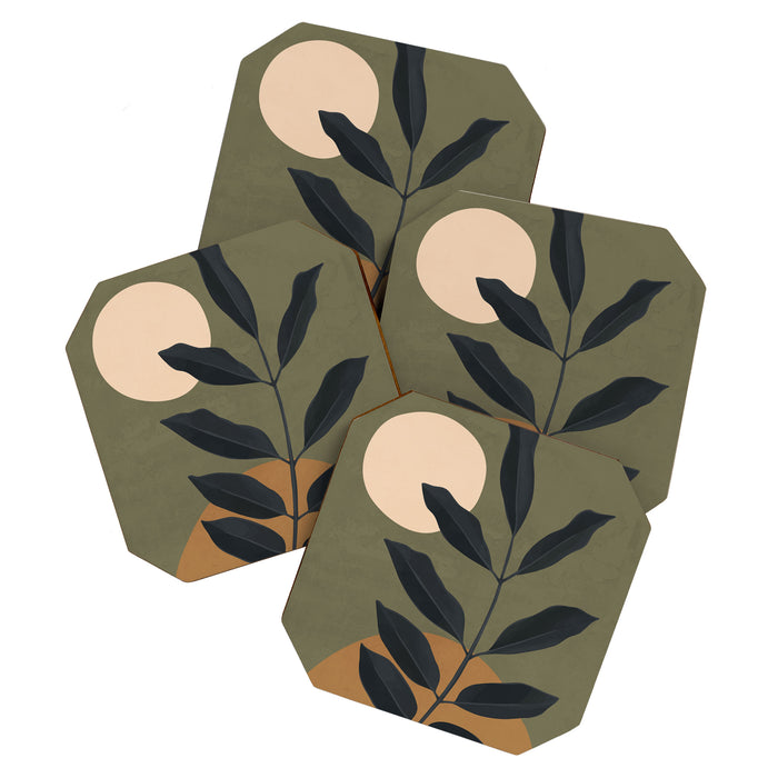 Abstract Art /Minimal Plant 40 Coaster Gallery Image 1