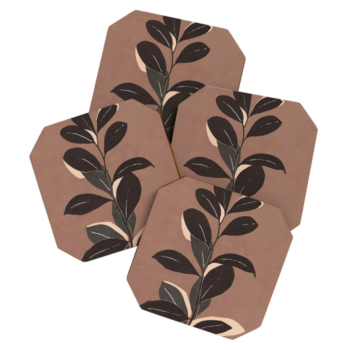 Abstract Art Minimal Plant 49a Coaster Gallery Image 1