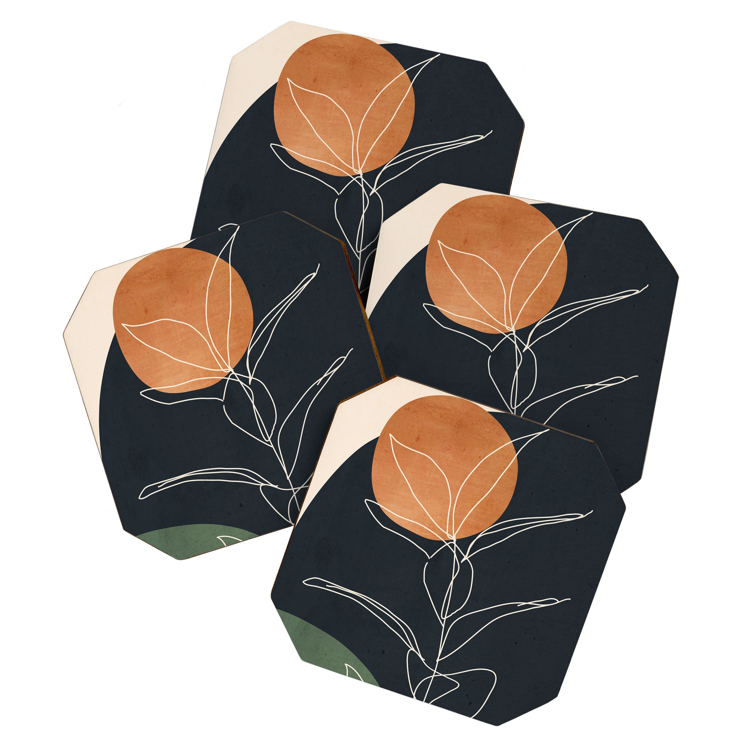 Abstract Art /Minimal Plant 98 Coaster Gallery Image 1