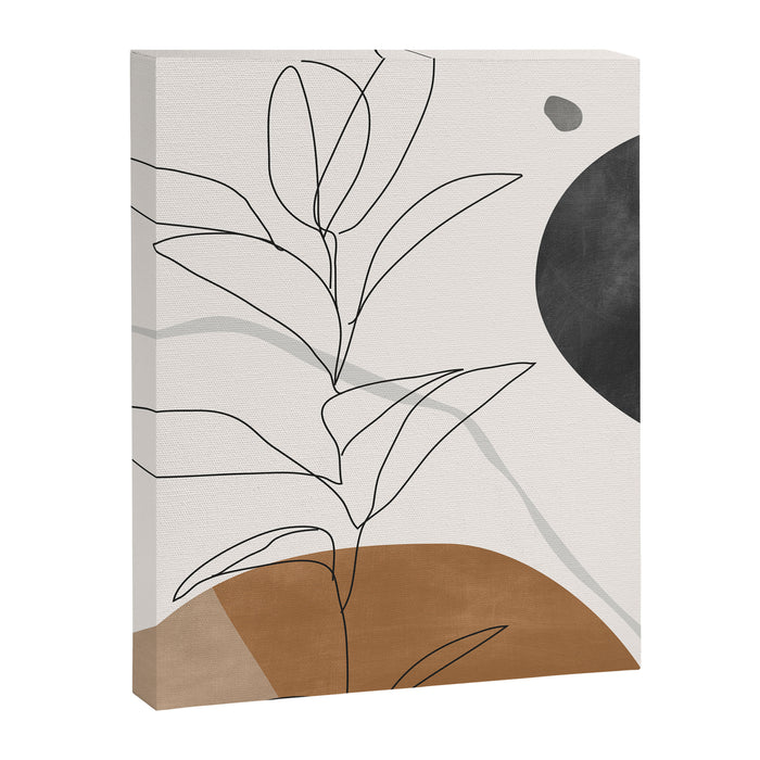 Abstract Art Minimal Plant Canvas Print Gallery Image 1