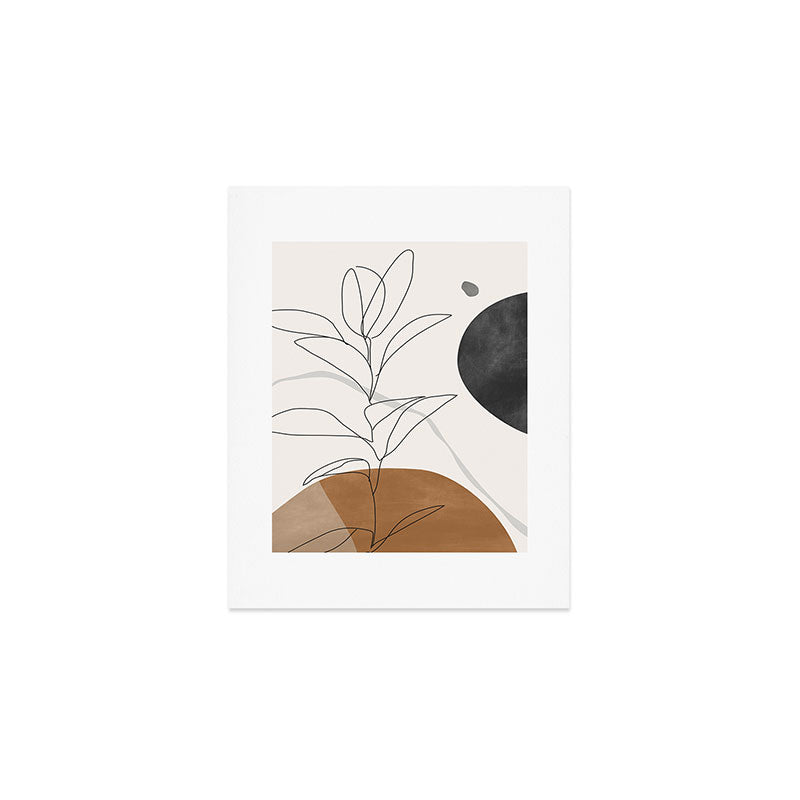 Abstract Art Minimal Plant Art Print Gallery Image 1