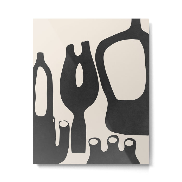 Abstract Art Minimal Vases Metal Print Gallery Image 1