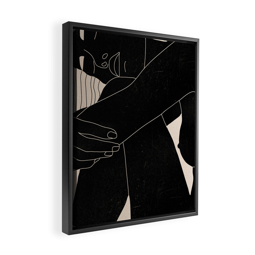 Abstract Art Nude Woman 5 Framed Canvas Print Gallery Image 2