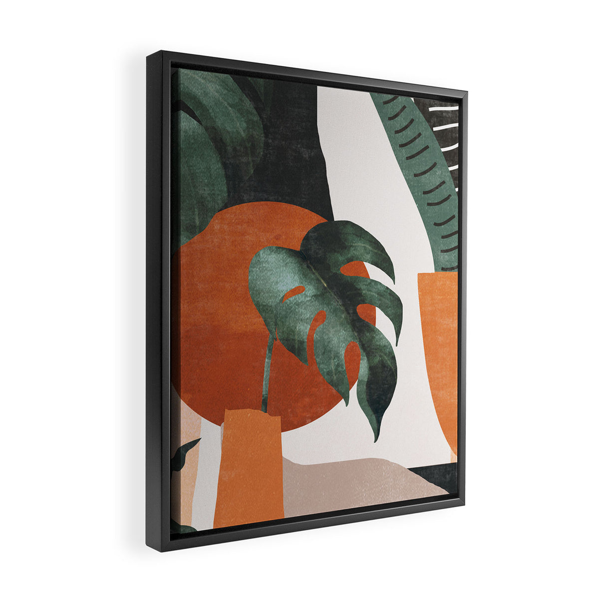 Abstract Art Plants Framed Canvas Print Gallery Image 2