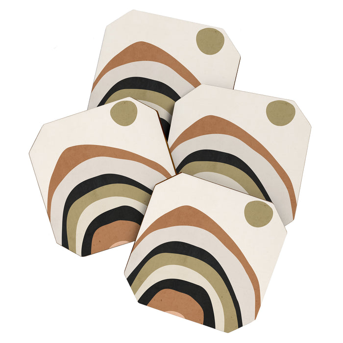 Abstract Art Rainbow 3 Coaster Gallery Image 1