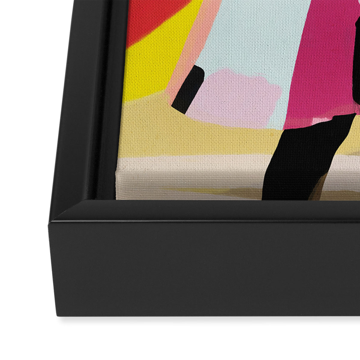 Abstract Art Sunset Girl 3 Framed Canvas Print Gallery Image 3